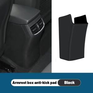 High quality for Hyundai Elantra Avante 2016 2017 2018 2019 2020 Car Dedicated armrest box anti kick pad rear air vent Microfiber Leather protection cover pad car interior accessories