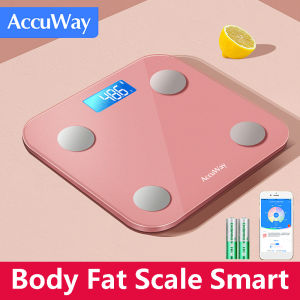 AccuWay Body Fat Scale Weight Scale Digital Scientific Smart Electronic LED Display BMI Weight Glass Surface Digital Analyzers Health Bathroom Balance