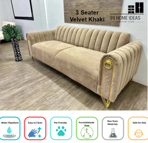 99 HOME IDEAS 1+2+3 SEATER MODERN STYLE SOFA (PREMIUM VELVET)/(3+2)SOFA SET