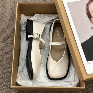 Womens Summer Flat-Soled Mary Jane Sandals Casual Loafers Evening Shoes Black Leather Shoes