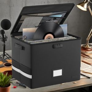 ZGNAY MALL Foldable Fireproof File Box Lockable Waterproof Document Storage Box Practical Heat-resistant Filing Box with Handle Cash Storage