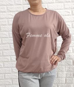 Femme Ols Kaos Atasan Batwing Jumbo Polos Wanita 4074