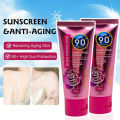 [SET OF 3PCS] 60ml Kiss Facial Tinted Sunscreen Cream SPF90+ High Protection UV PLUS Anti Aging. 