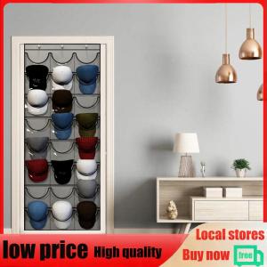 【New Arrival】 Hat Organizer Racks for Baseball Caps Visible Hat Holder with 3 Hooks Behind Door Hat Protect Storage Rack for Bedroom