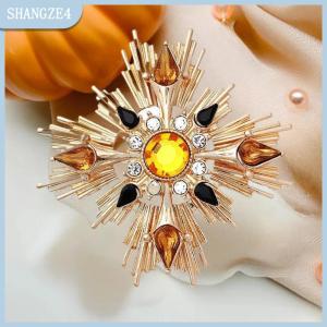 【SHANGZE4】 Medieval Vintage Western Antique Brooch Cross Vintage Starlight Pin Women Coat Clothing Jewelry Accessries Gifts