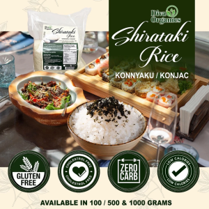Organic Dry Shirataki Rice | Konjac Keto [Low Carb Diet Healthy Rice Alternative] 500g/ 1kg