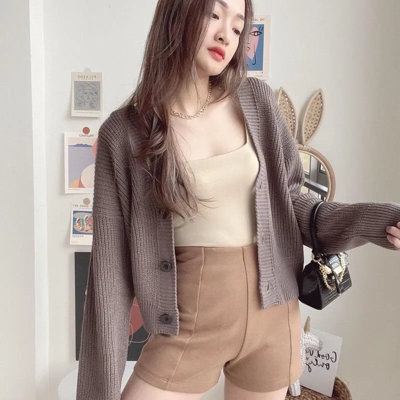 GRASIA cardigan wanita lengan panjang korea rajut cardigan  wanita korean style remaja crop atasan wanita terbaru lengan panjang  bahan