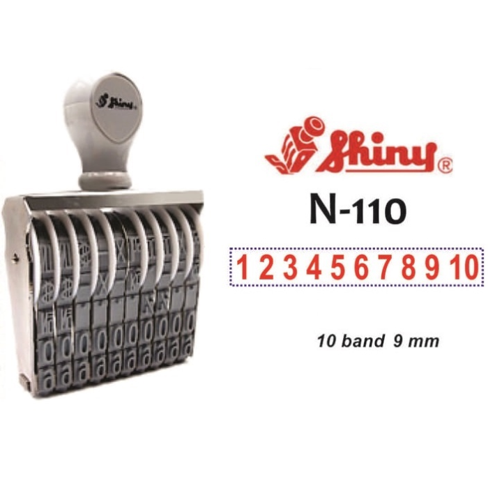 Shiny 10 Digit Band Number Stamp 4mm N410 or Stamp N 110 9mm