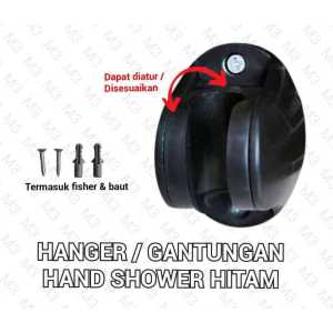 GANTUNGAN HAND SHOWER HITAM / SHOWER HOLDER / HANGER SHOWER