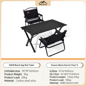 Outdoor Table Set Camping folding table chair set for 2-4 people portable camping set
