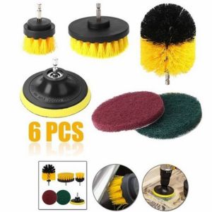 Mata Bor Kepala Sikat Kaos / Baju / Jaket Brush Polisher Kit Elektrik 1set 6pcs peralatan kebersihan