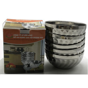 Bộ 5 Tô Xoắn INOX Hoàng Gia Size18cm