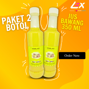 Jus Bawang Putih Tunggal Paket 2 Botol Kemasan 350ml / Jus Herbal Bawang Putih Tunggal 350ml 2 Botol