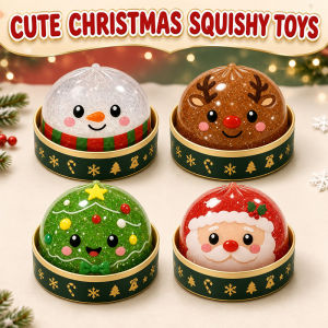 Christmas Steamed Bun Squishy Toy Soft Stress Relief Fidget Toy Holiday Gift Pre-Order
