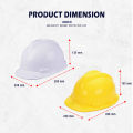 ABS Safety Helmet Protective Cap Worker Job Site Construction Head Protection Proof Yellow Topi Keselamatan. 