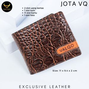 [VALQO] JOTA VQ Dompet Kulit Sapi Motif Buaya Cowok Pria Laki Kartu