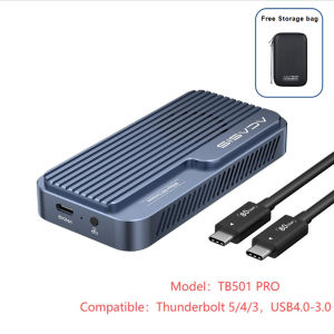 Acasis  SSD Enclosure TB501Pro | 80Gbps 6000MB/s Speed | Intel JHL9480 Certified | 8TB M.2 NVMe Support | Adjustable Cooling Fan | TB5/4/3 & USB4 Plug & Play Compatible with 40gbs/80gbs USB4v2