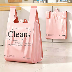 50pcs Plastic Hand Held Vest Trash Bag with Fragrance Thickened Garbage Bag Packaging Bags