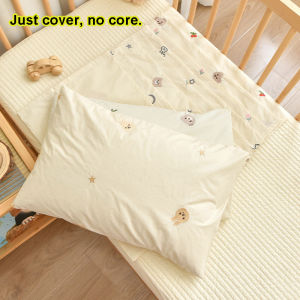 Removable Pure Cotton Protection Pillow for Baby Cartoon Embroidery Kids Fluffy Sleeping Pillow