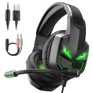 EKSA E7000 Headset Gamer 3.5mm Wired Gaming Headphones for PC/Xbox/PS4/PS5 with Noise Cancelling Microphone Over-Ear Computer Earphone