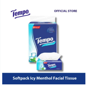 Tempo Softpack Icy Menthol Facial Tissue (4-Ply 4 Packs x 90 Sheets)