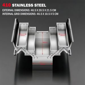 3 Layer 5 Tray Cantilever Tool Box Metal Folding Portable Tool Storage Box Organizer