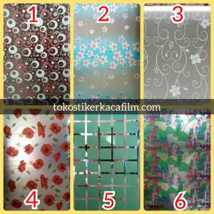 Stiker Kaca Jendela Motif