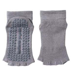 Womens Breathable Split Toe Exercise Ankle Socks Silicone Bottom Grip Nonslip Ballet Training Indoor Fitness Footwear