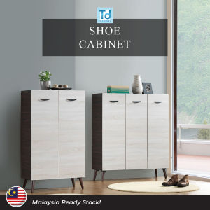 Own Factory Product -Hazel Modern 2 Door & 3-Door Shoe Cabinet Durable Leg Big Compartment Multi use Easy Clean Surface Kabinet Kasut 2 Pintu 4 Kaki