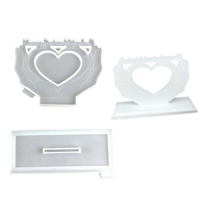 Heart Shaped Epoxy Resin Frame Mold Flexible Heart Frame Ornament Mold For Crafting Unique Home Decors And Keepsakes