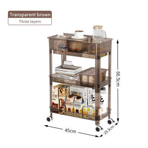 มัลติฟังก์ชั่น รถเข็นพลาสติก ชั้นเก็บของ อเนกประสงค์ ห้องครัวห้องน้ําเคลื่อนที่ รถเข็นอเนกประสงค์พร้อมชั้นวางล้อ