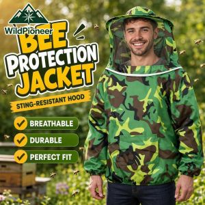WildPioneer Protective Beekeeping Suit Kelulut Sting Guard Light Nylon Face Veil Free Size Honey Harvest