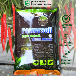 Asam Humat POWERSOIL 1 Kg Humic Acid 60% ASLI Cap MMT