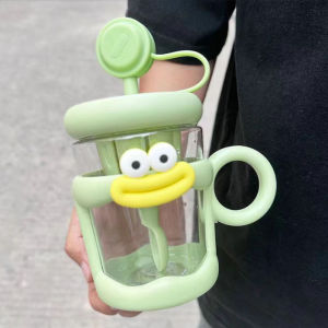 Bayar Di Tempat - Botol Minum Aesthetic 500ml / Cup Lucu dengan Sedotan