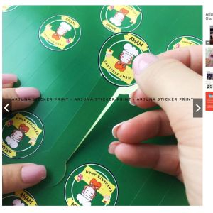 Cetak Stiker Segel Kotak Box Custom Seal Sticker Kotak Segel Makanan Kemasan Hampers Chromo