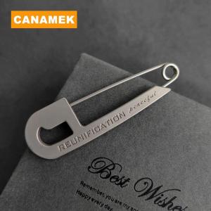 【CANAMEK】 Trendy Large Pins For Clothing Metal Safety Pins Jeans Dress Scarf Adjustable Pins Accessories