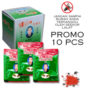 10SACHET RACUN LALAT ZHANG PEI ZHEN/RACUN LALAT ORIGINAL/PEMBASMI RACUN LALAT/RACUN LALAT SUPER AMPUH