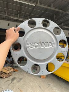 wildop R20 Logo Scania Bahan Plat Tebal Weldop Scania R20 Sepasang (2 biji) kanan kiri
