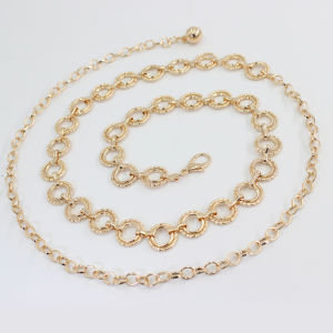 Metal Waist Chain for Women Gold Color Balls Pendants Long Thin Belt Gold Sliver Adjustable Female Tassel Belts Elegant Ladies Dress Waistband