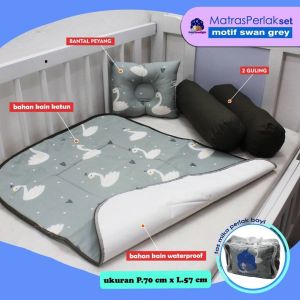 Promo ..!! Matras perlak bayi set / Alas ompol bayi ( bahan katun dan lapisan waterproof)