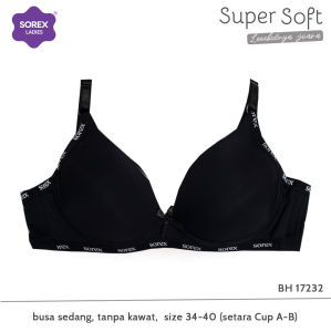 Sorex Bra Busa Tanpa Kawat Kait 2 Cup A-B BH Harian Super Soft 17232