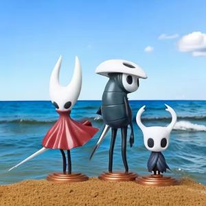 3Pcs/Set Game Hollow Knight: Silksong Figure Kawaii Q Version Little Knight Anime Figure Wasp Girl Figurine PVC Collection Toys