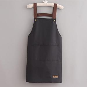 Household Apron Women Kitchen Waterproof and Oil-proof Sleeveless Apron Fashion Net Red Cute Suspender Work Clothes Men