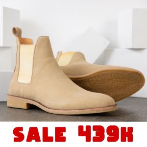 Giày da nam Chelsea Boots Da Bò Lộn Cao Cấp Đế Cao Su Êm Cực Bền Made in VIETNAM - BẢO HÀNH 12 THÁNG