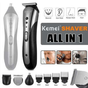 Alat Cukur Kemei KM-1407 4in1 Shaver Rambut Jenggot Kumis Clipper