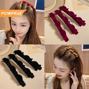 【PCWFKef】 Đổ xô bangs Clip tóc mũ nón phụ nữ dễ thương barrettes hairgrip bện kẹp tóc Phụ kiện tóc