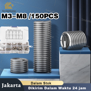 【150 PCS】Recoil Baut M3-M4-M5-M6-M8/Insert Screws Repair Kit/Screw Wire Sleeve Thread Repair/Helical Screw Thread Insert Kit