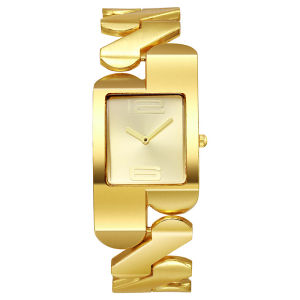 FCMedieval Temperament Square Bracelet Fashion Gold Quartz Watch Couple Bracelet