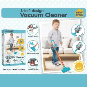 DADOMYD 3-in-1 Electric Vacuum Cleaner Toy Pretend Play Trolley Simulation Dust Catcher Realistic Kids Vacuum Cleaner Kids