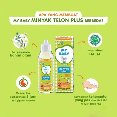 HARGA 3PCS 150ML | My Baby Minyak Telon Plus 8jam Aroma Eucalyptus & Lavender | EXPD 2026